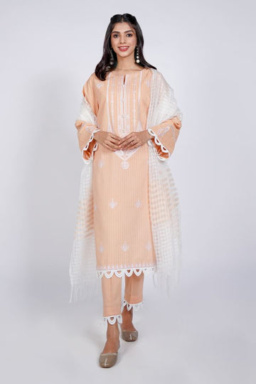 Zellbury Pale Peach  Eid Lawn 2022 Online Shopping